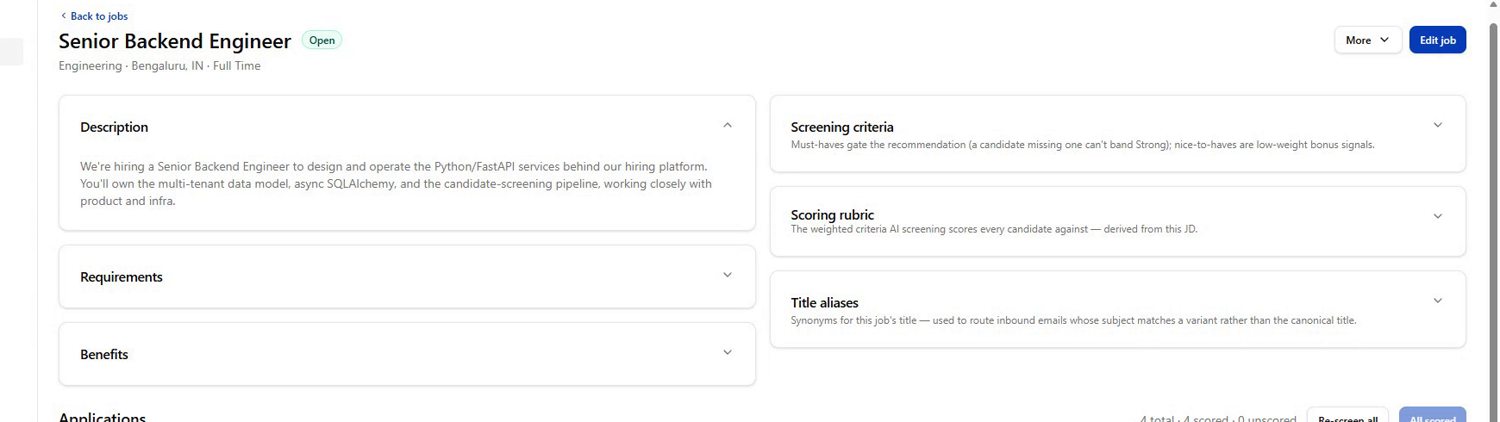The must-have and nice-to-have screening criteria